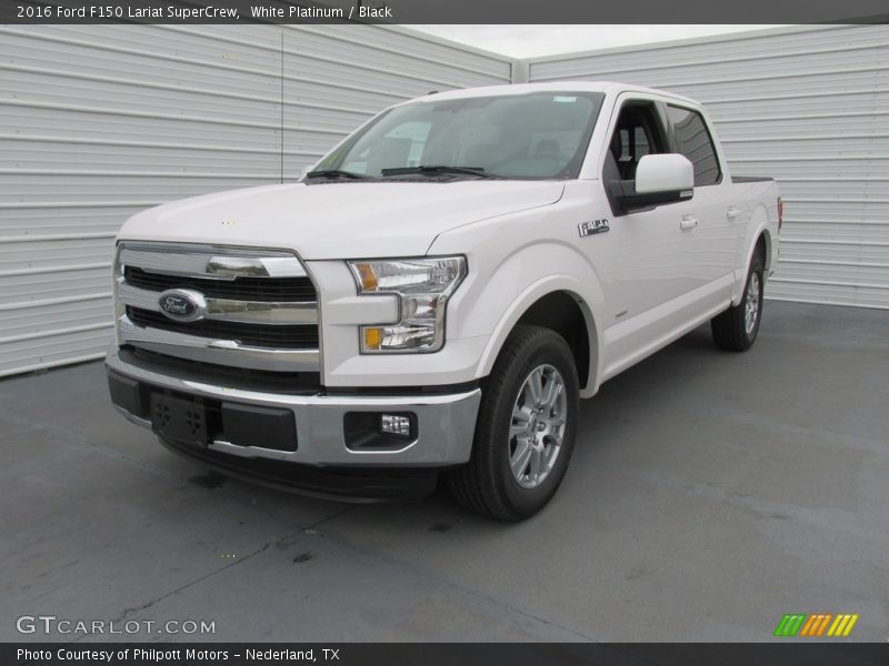 White Platinum / Black 2016 Ford F150 Lariat SuperCrew