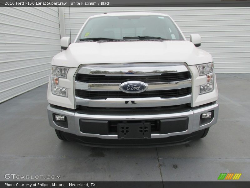 White Platinum / Black 2016 Ford F150 Lariat SuperCrew