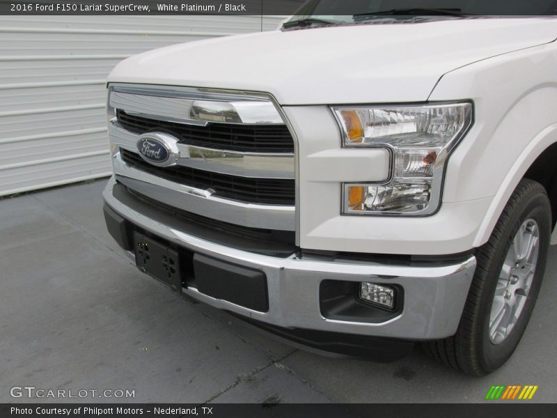 White Platinum / Black 2016 Ford F150 Lariat SuperCrew