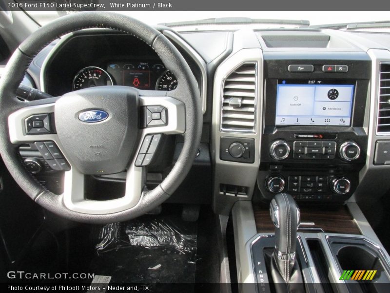 White Platinum / Black 2016 Ford F150 Lariat SuperCrew