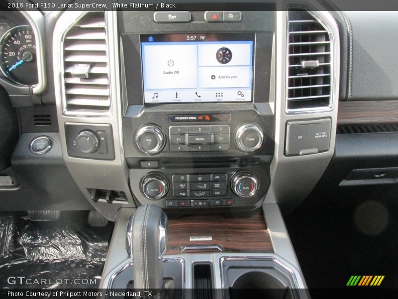 White Platinum / Black 2016 Ford F150 Lariat SuperCrew