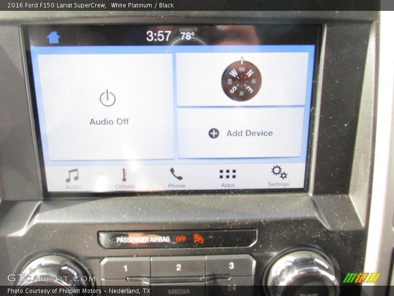 White Platinum / Black 2016 Ford F150 Lariat SuperCrew
