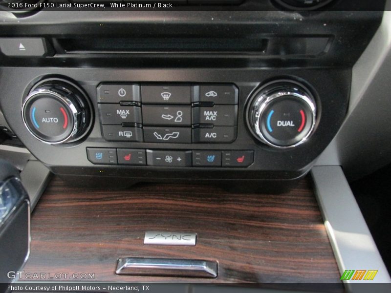 White Platinum / Black 2016 Ford F150 Lariat SuperCrew