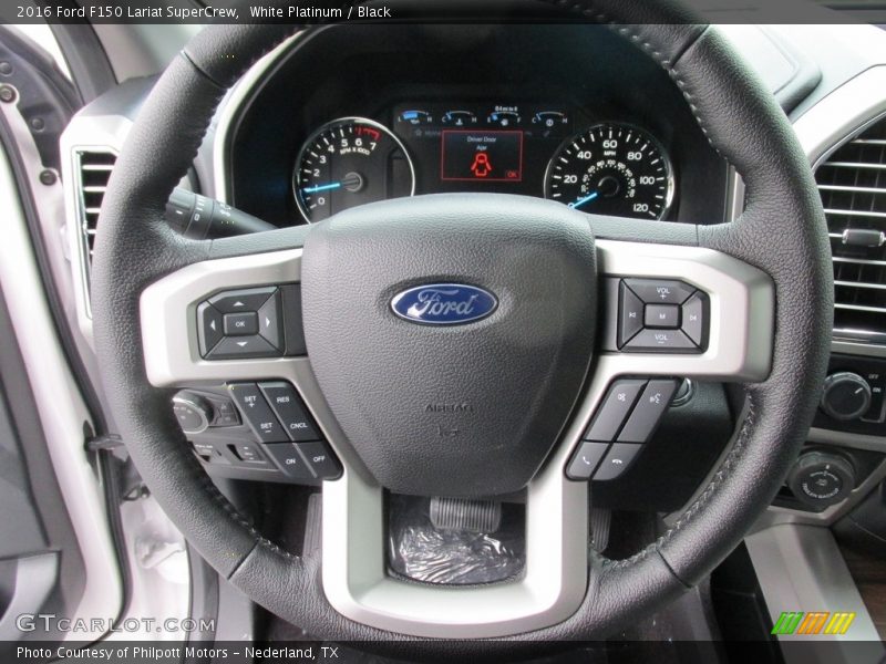 White Platinum / Black 2016 Ford F150 Lariat SuperCrew