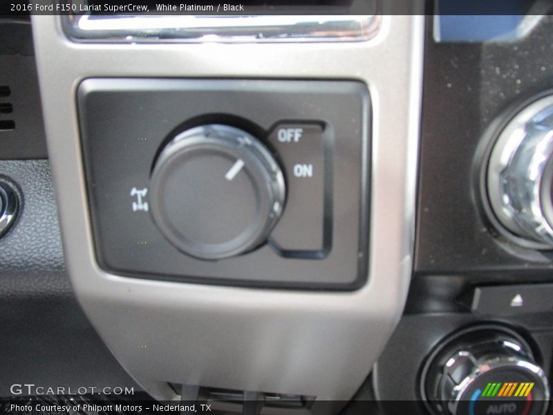 White Platinum / Black 2016 Ford F150 Lariat SuperCrew