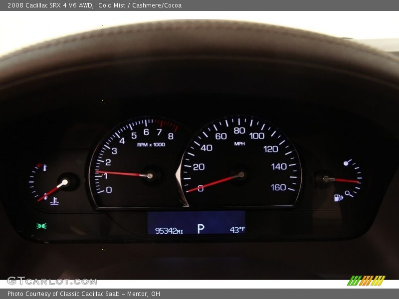 Gold Mist / Cashmere/Cocoa 2008 Cadillac SRX 4 V6 AWD