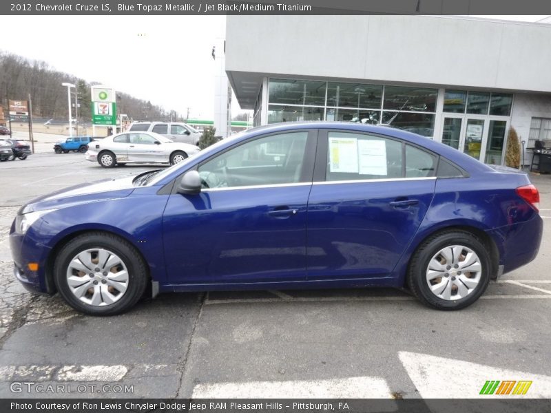 Blue Topaz Metallic / Jet Black/Medium Titanium 2012 Chevrolet Cruze LS