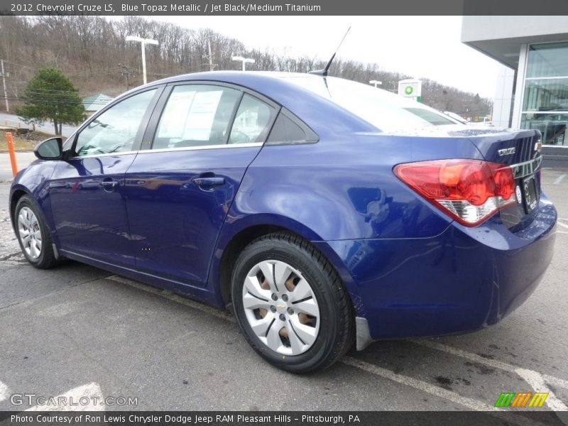 Blue Topaz Metallic / Jet Black/Medium Titanium 2012 Chevrolet Cruze LS