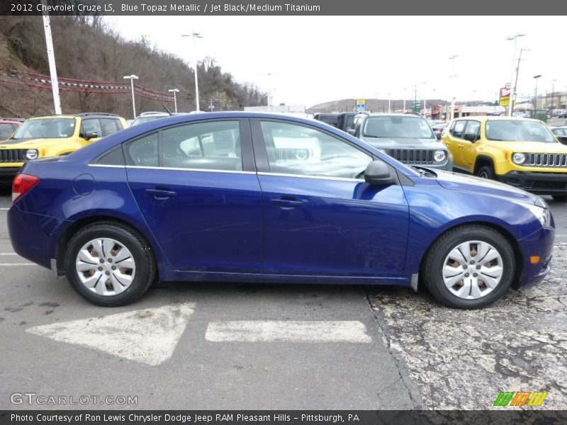 Blue Topaz Metallic / Jet Black/Medium Titanium 2012 Chevrolet Cruze LS