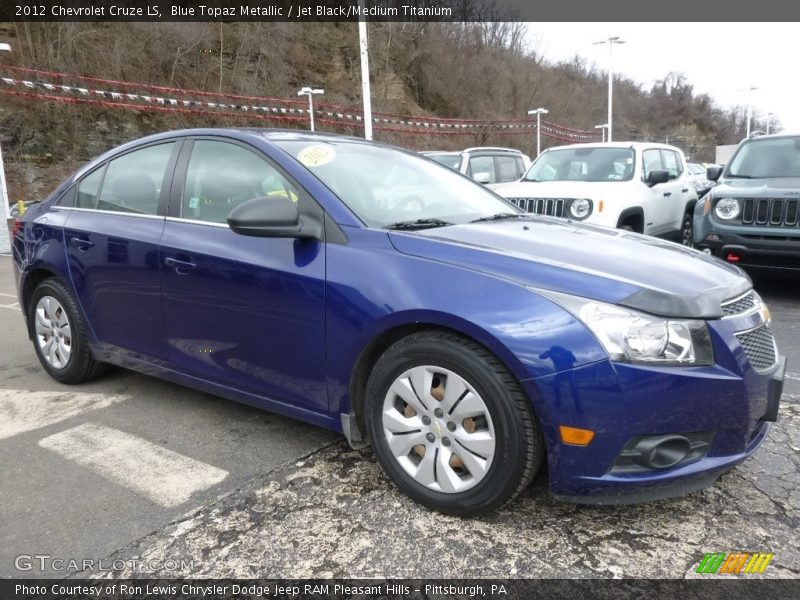 Blue Topaz Metallic / Jet Black/Medium Titanium 2012 Chevrolet Cruze LS