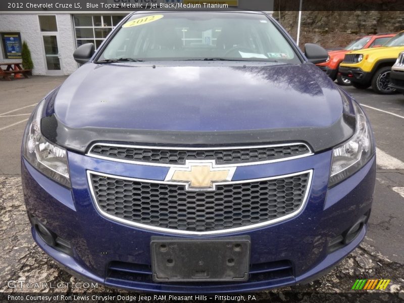 Blue Topaz Metallic / Jet Black/Medium Titanium 2012 Chevrolet Cruze LS
