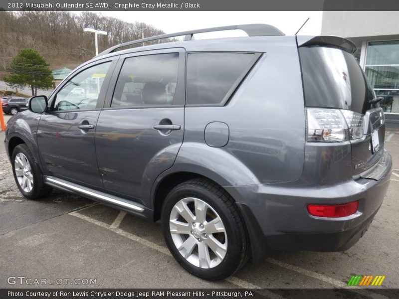 Graphite Gray Metallic / Black 2012 Mitsubishi Outlander SE AWD