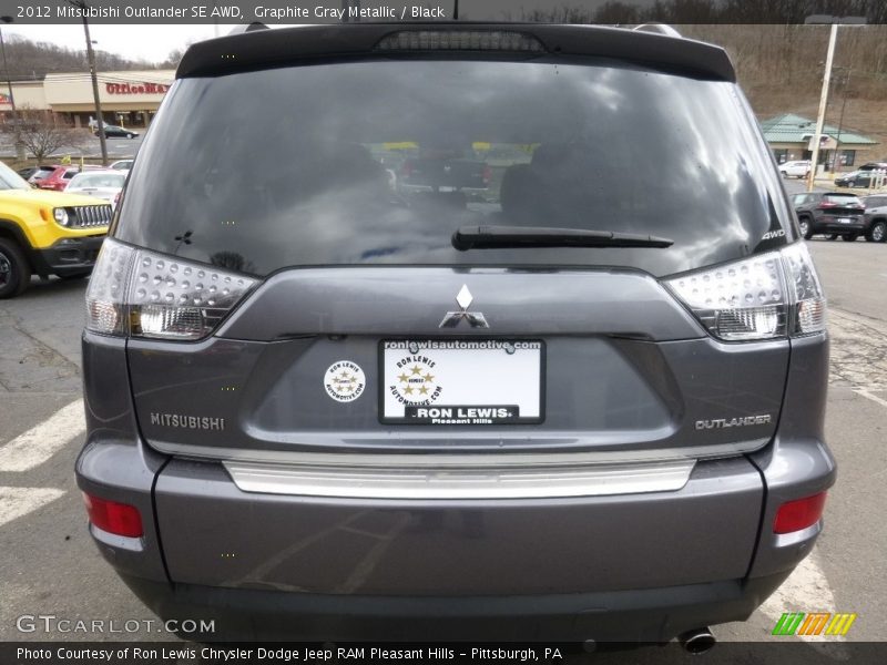 Graphite Gray Metallic / Black 2012 Mitsubishi Outlander SE AWD