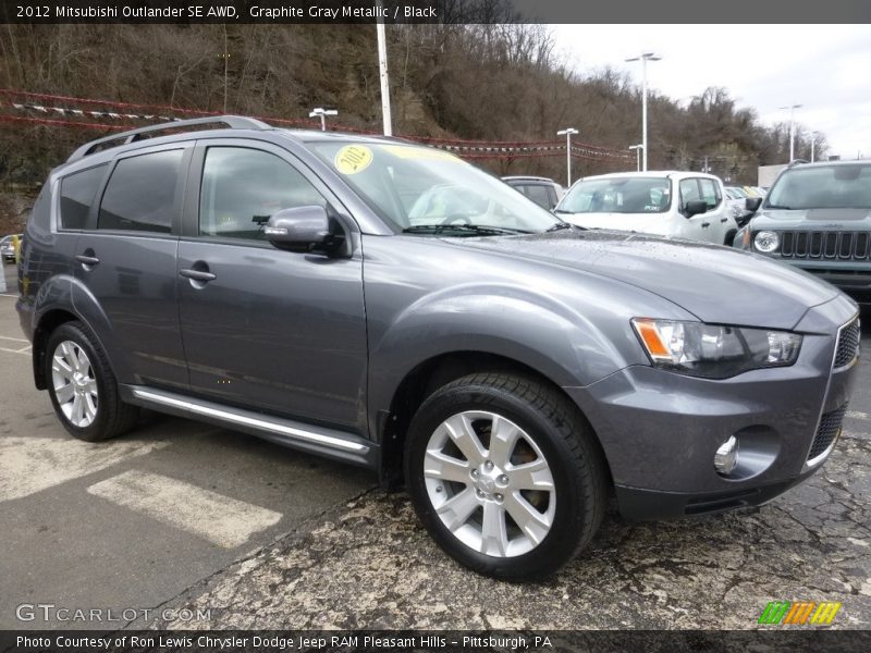 Graphite Gray Metallic / Black 2012 Mitsubishi Outlander SE AWD