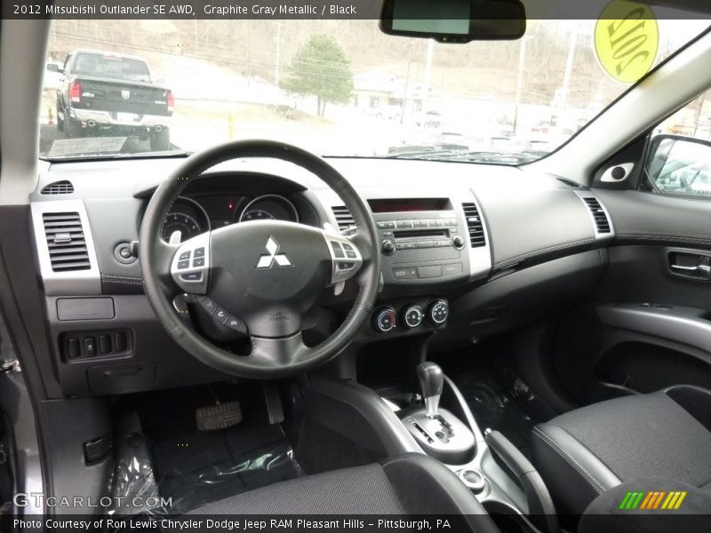 Graphite Gray Metallic / Black 2012 Mitsubishi Outlander SE AWD
