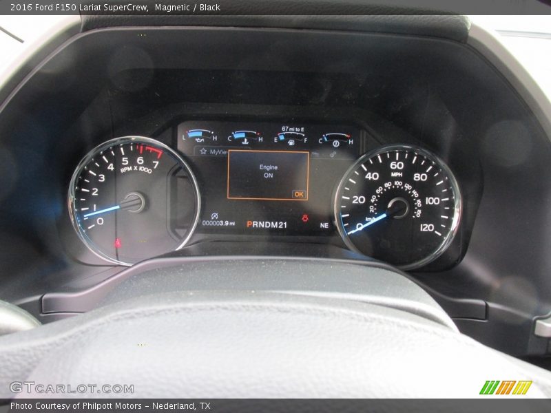 Magnetic / Black 2016 Ford F150 Lariat SuperCrew