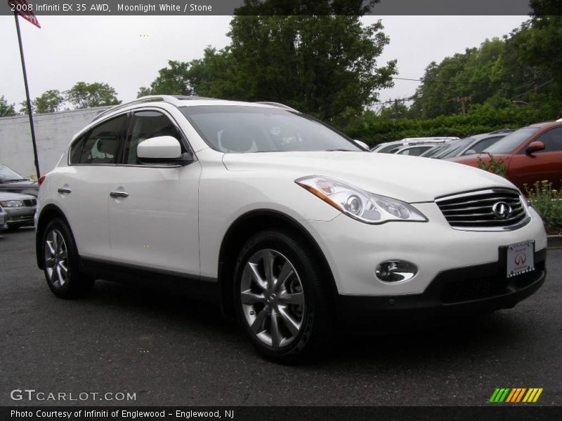 Moonlight White / Stone 2008 Infiniti EX 35 AWD