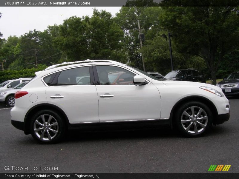 Moonlight White / Stone 2008 Infiniti EX 35 AWD