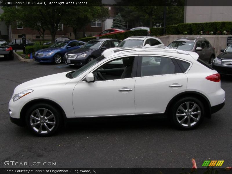 Moonlight White / Stone 2008 Infiniti EX 35 AWD
