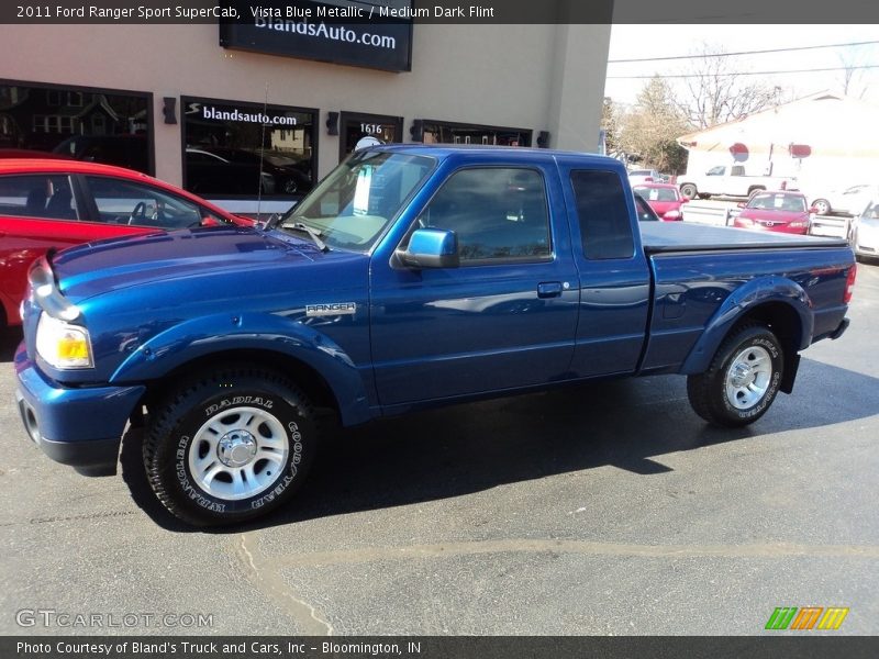 Vista Blue Metallic / Medium Dark Flint 2011 Ford Ranger Sport SuperCab
