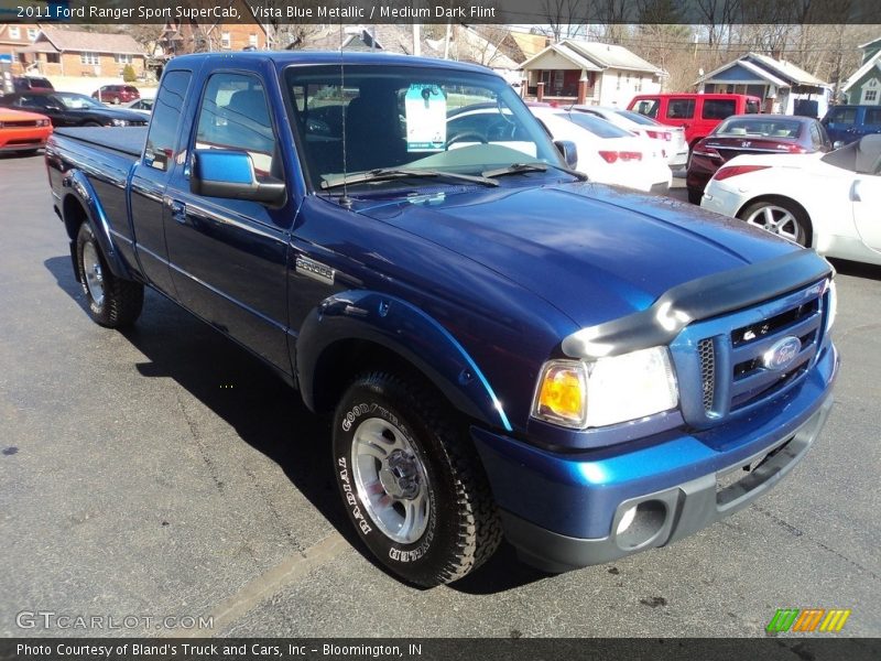 Vista Blue Metallic / Medium Dark Flint 2011 Ford Ranger Sport SuperCab