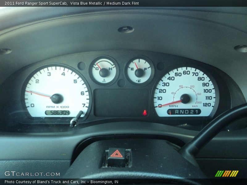 Vista Blue Metallic / Medium Dark Flint 2011 Ford Ranger Sport SuperCab
