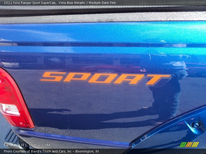 Vista Blue Metallic / Medium Dark Flint 2011 Ford Ranger Sport SuperCab