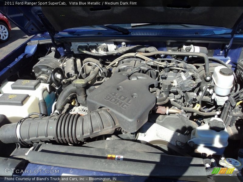 Vista Blue Metallic / Medium Dark Flint 2011 Ford Ranger Sport SuperCab