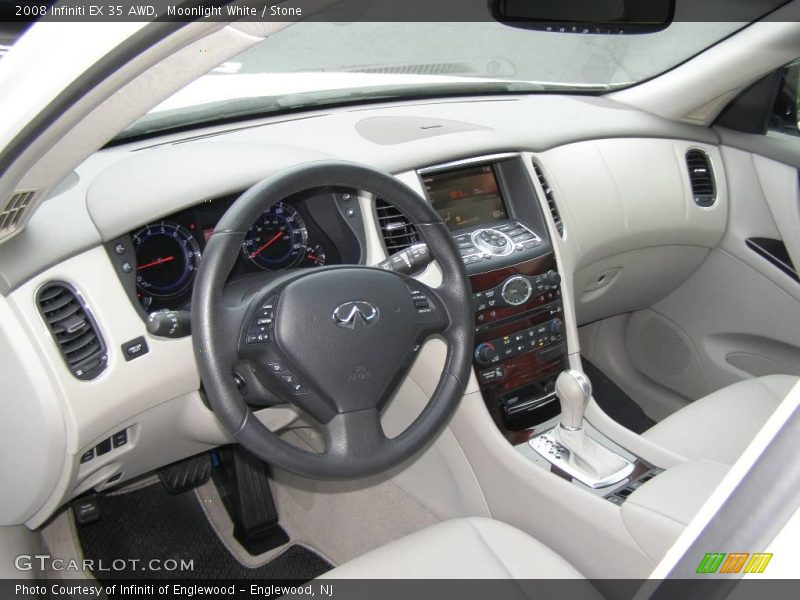Moonlight White / Stone 2008 Infiniti EX 35 AWD