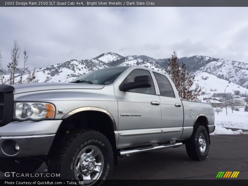 Bright Silver Metallic / Dark Slate Gray 2003 Dodge Ram 2500 SLT Quad Cab 4x4