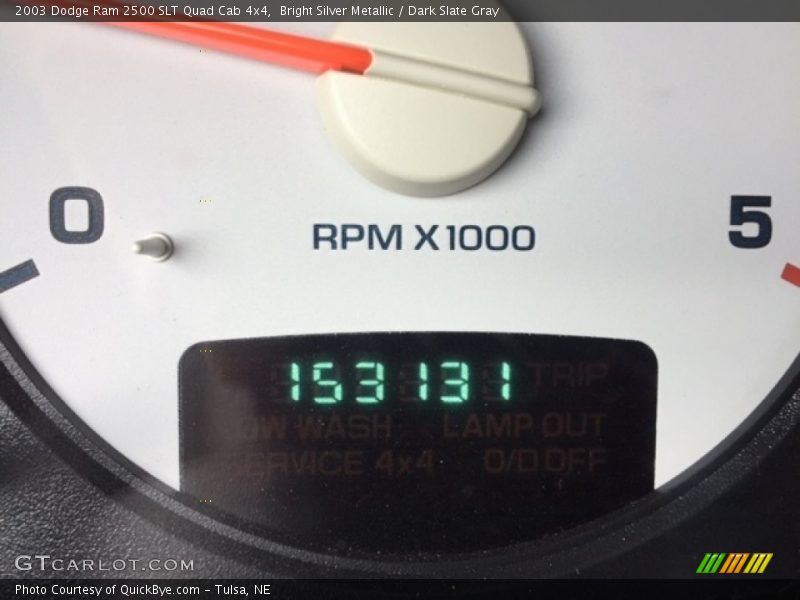 Bright Silver Metallic / Dark Slate Gray 2003 Dodge Ram 2500 SLT Quad Cab 4x4