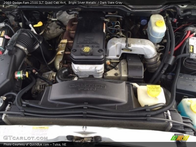 Bright Silver Metallic / Dark Slate Gray 2003 Dodge Ram 2500 SLT Quad Cab 4x4