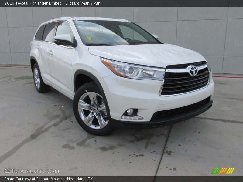 Blizzard Pearl / Ash 2016 Toyota Highlander Limited