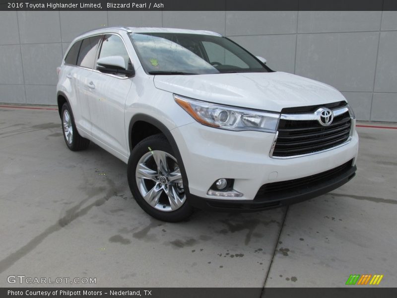 Blizzard Pearl / Ash 2016 Toyota Highlander Limited