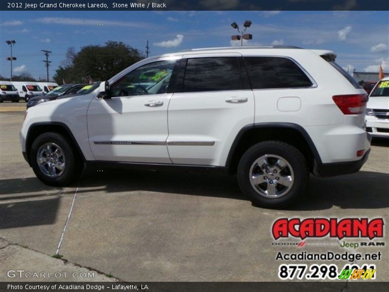 Stone White / Black 2012 Jeep Grand Cherokee Laredo