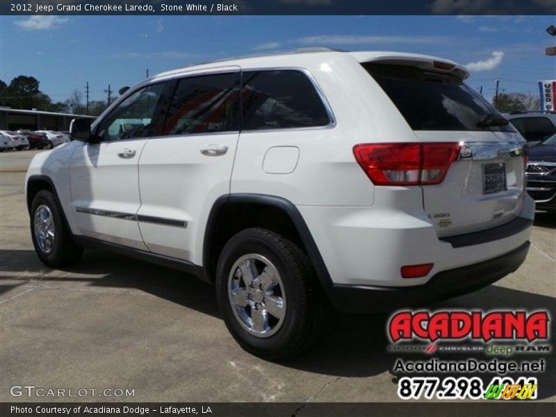 Stone White / Black 2012 Jeep Grand Cherokee Laredo