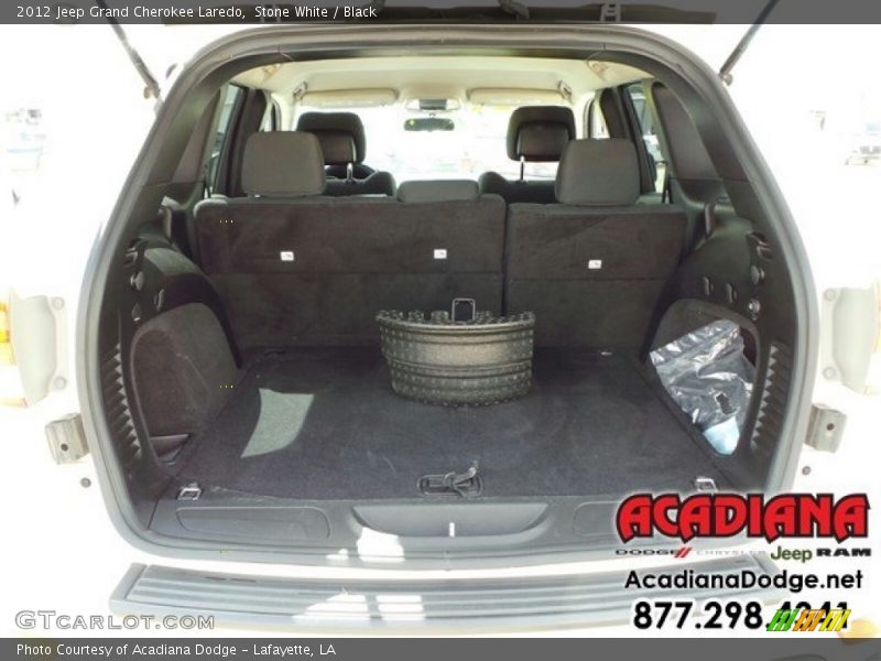 Stone White / Black 2012 Jeep Grand Cherokee Laredo