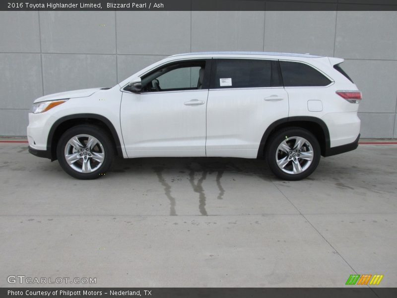 Blizzard Pearl / Ash 2016 Toyota Highlander Limited