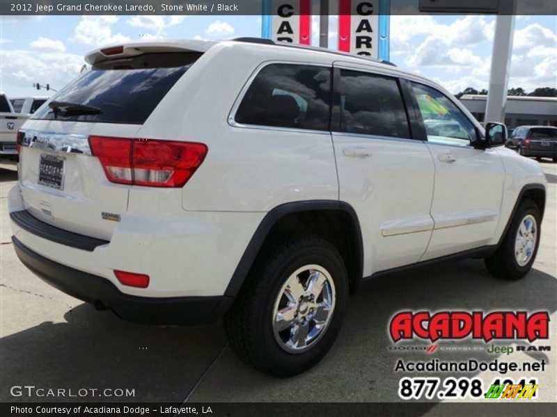 Stone White / Black 2012 Jeep Grand Cherokee Laredo