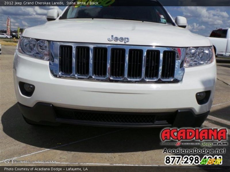Stone White / Black 2012 Jeep Grand Cherokee Laredo