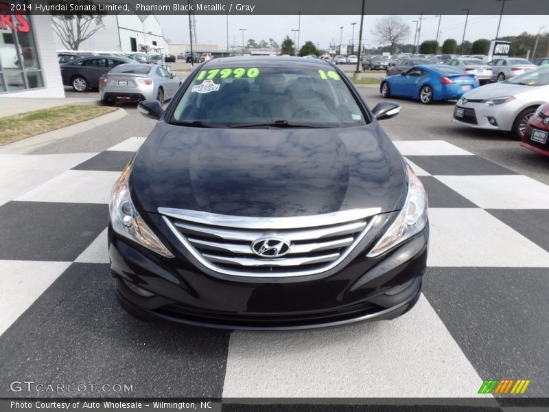Phantom Black Metallic / Gray 2014 Hyundai Sonata Limited