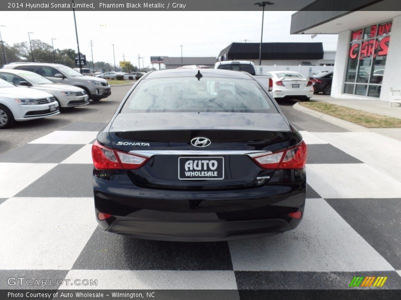 Phantom Black Metallic / Gray 2014 Hyundai Sonata Limited