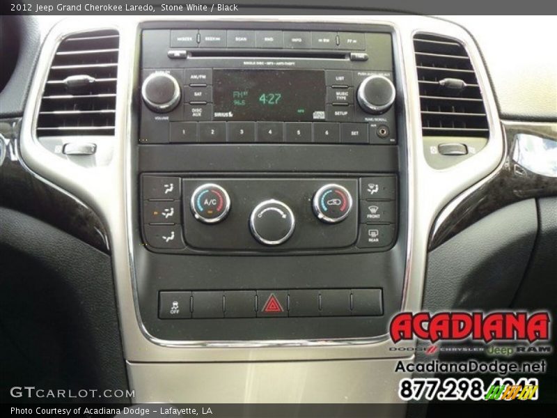 Stone White / Black 2012 Jeep Grand Cherokee Laredo