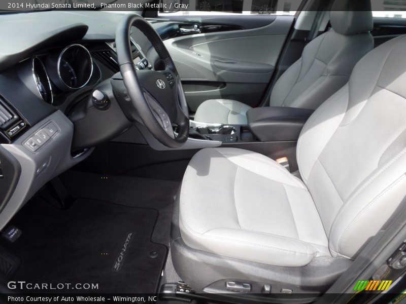 Phantom Black Metallic / Gray 2014 Hyundai Sonata Limited