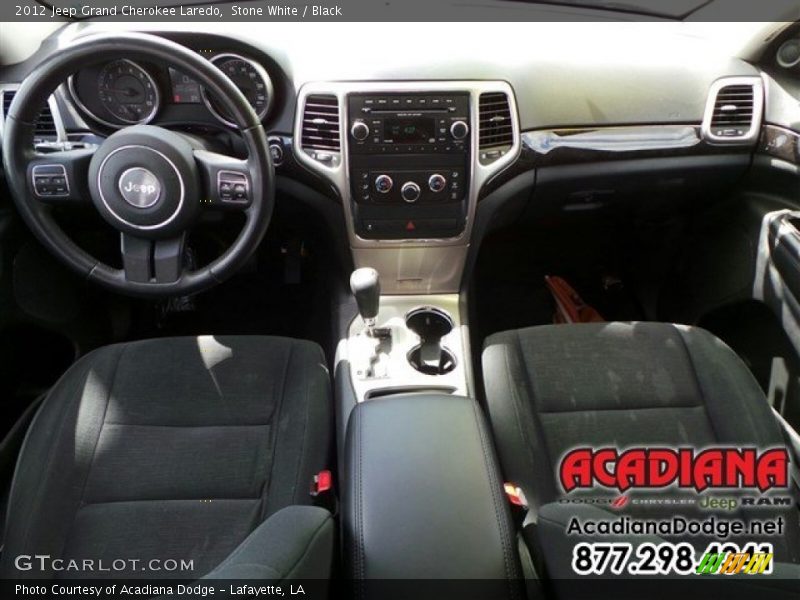 Stone White / Black 2012 Jeep Grand Cherokee Laredo