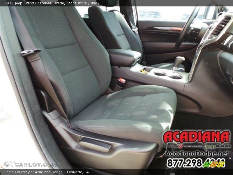 Stone White / Black 2012 Jeep Grand Cherokee Laredo