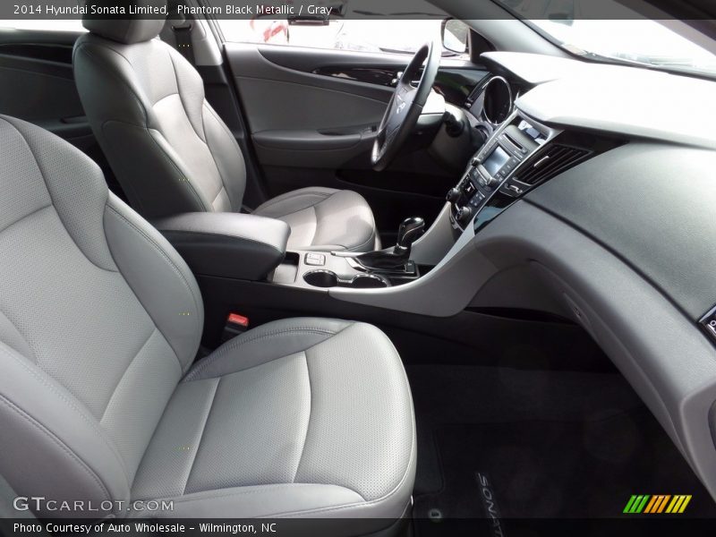Phantom Black Metallic / Gray 2014 Hyundai Sonata Limited