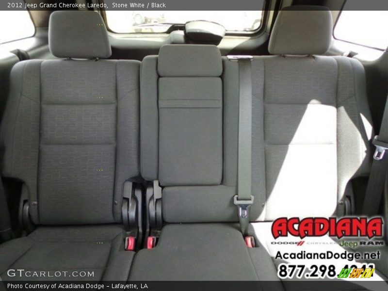 Stone White / Black 2012 Jeep Grand Cherokee Laredo