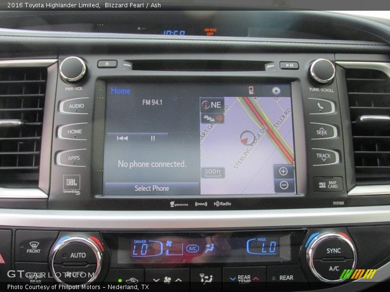 Blizzard Pearl / Ash 2016 Toyota Highlander Limited