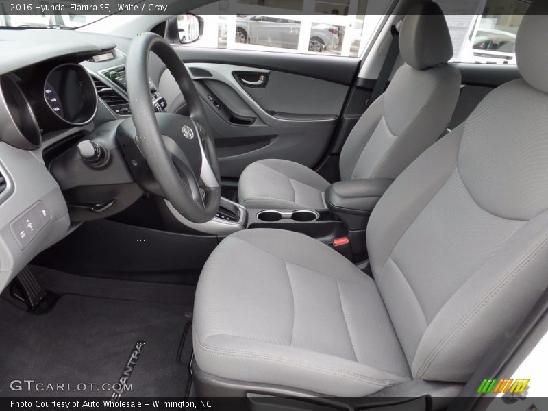 White / Gray 2016 Hyundai Elantra SE